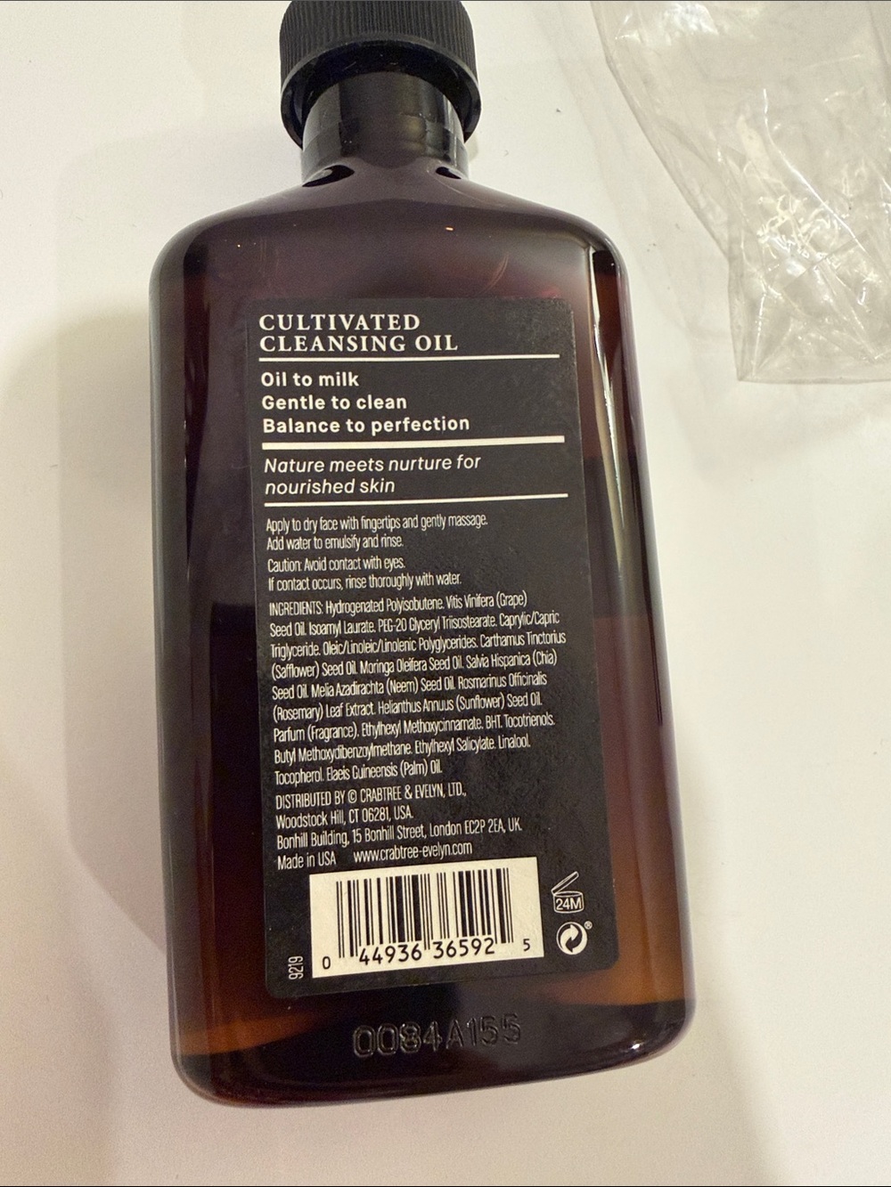 Crabtree & Evelyn Cultivated Cleansing Oil - Amber Brown Bottle - Picture 3 of 6